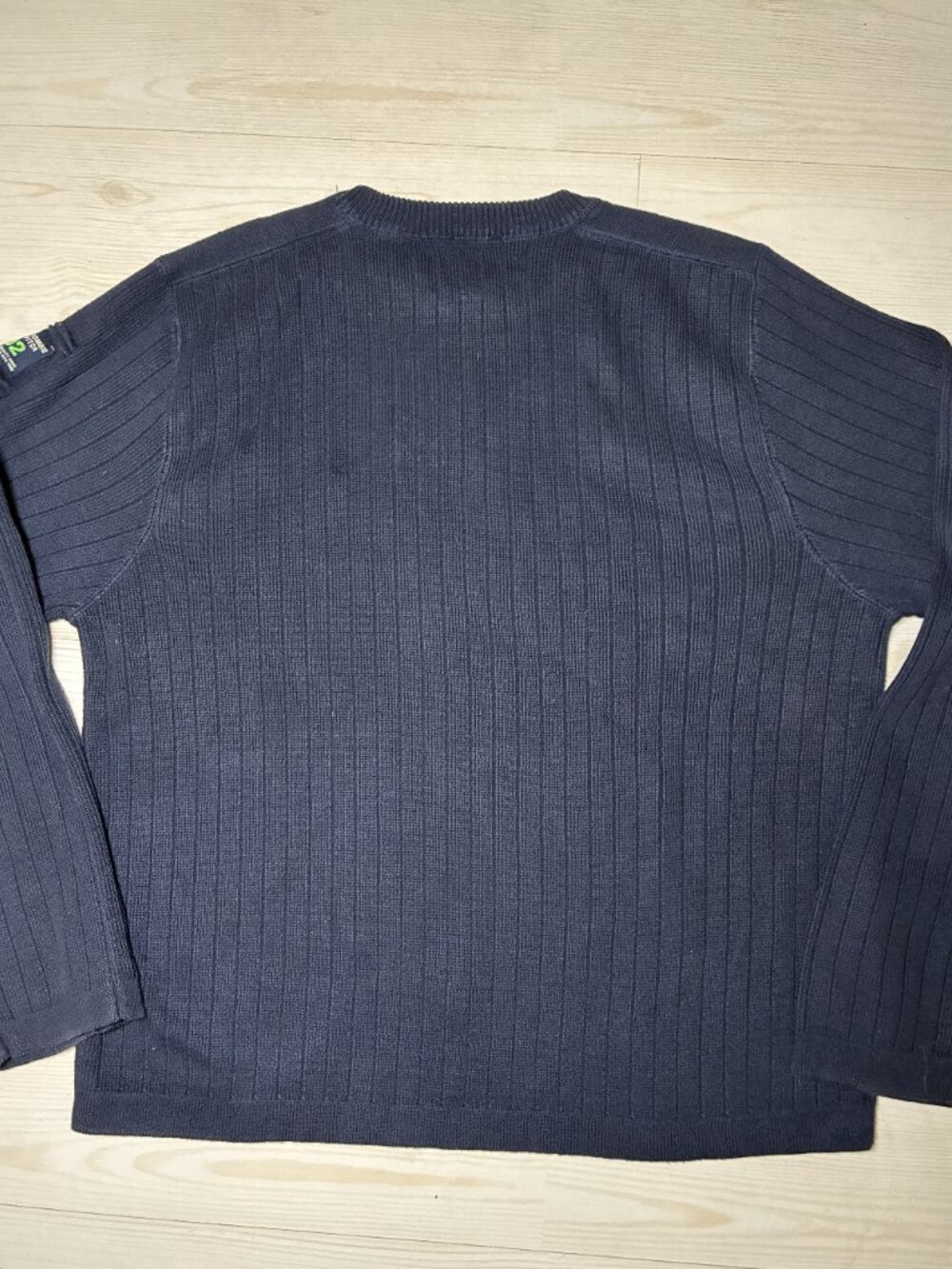 Vintage Abercrombie & Fitch Muscle Fit Ribbed Sweater Navy-Blue Men's XL - Picture 2 of 4